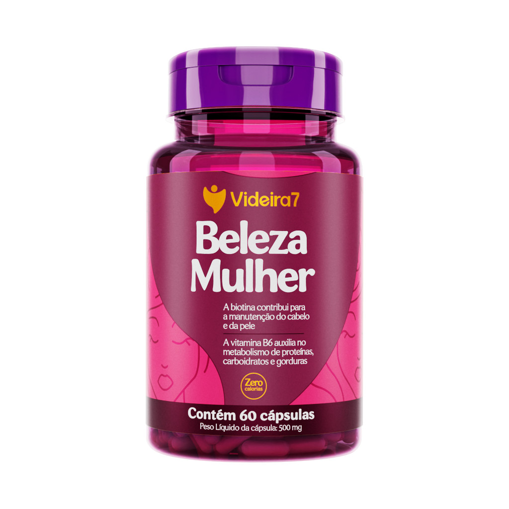 Beleza Mulher c/ Biotina Vitamina B6 Cápsula em Oferta na Shopee