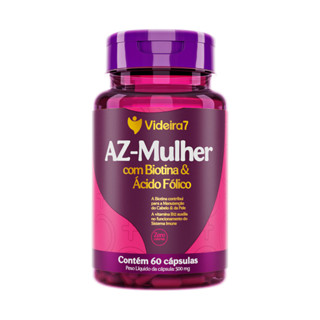 AZ Mulher 100% IDR c/ Biotina Ácido Fólico A-Z Cápsula em Oferta na Shopee