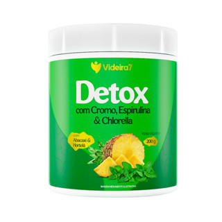 Detox em Pó , Espirulina E Clorella, Cromo, Cha Verde- 200g em Oferta na Shopee