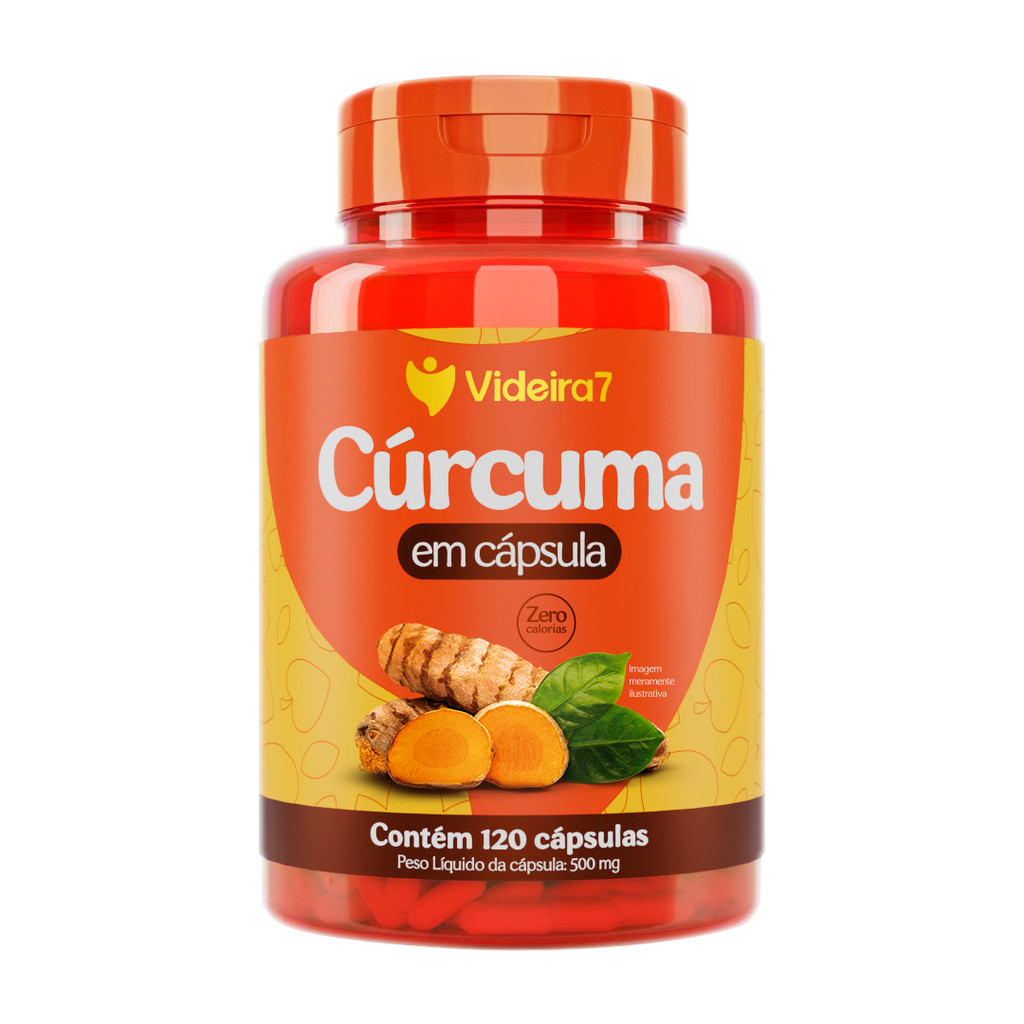 Cúrcuma 500mg - 120 CÁPSULAS em Oferta na Shopee