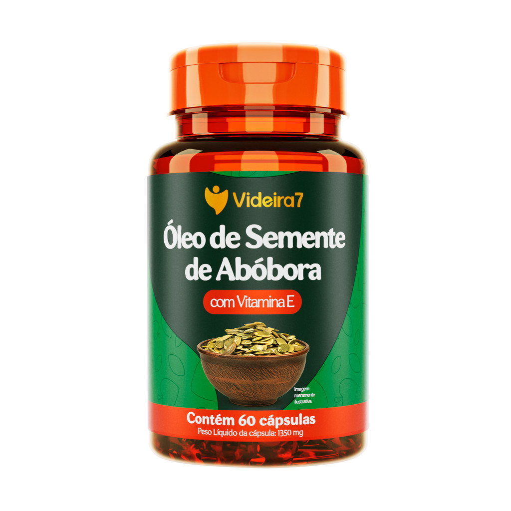 Óleo de Semente de Abóbora + Vitamina E1350mg - 60 CÁPSULAS em Oferta na Shopee