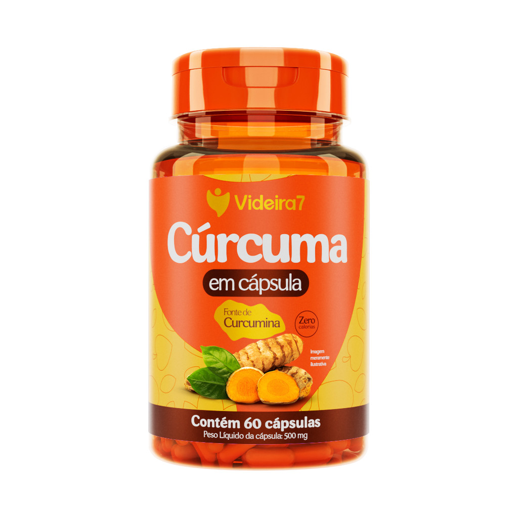Cúrcuma Longa Pura Açafrão 500mg - 60 CÁPSULAS em Oferta na Shopee