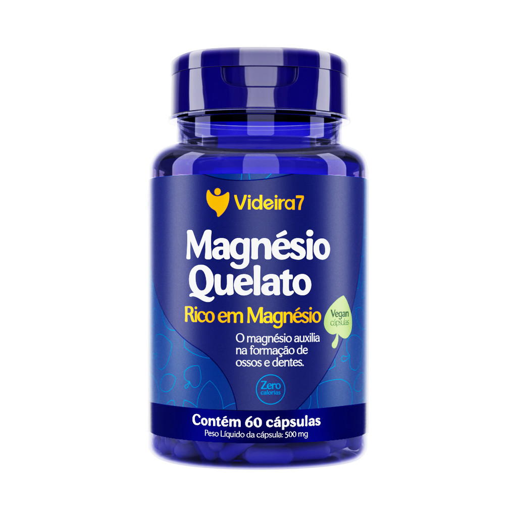 Magnésio Quelato 100% IDR - 60 CÁPSULAS em Oferta na Shopee