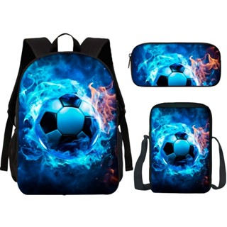 Kit Mochila Lancheira Estojo Escolar Infantil Tema Bola De Futebol Esporte Gol Volta Às Aulas em Oferta na Shopee