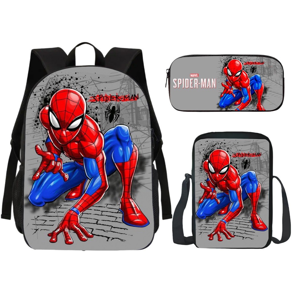 Itens Escolares Infantil  Super Herói Aranha Mochila Estojo Lancheira