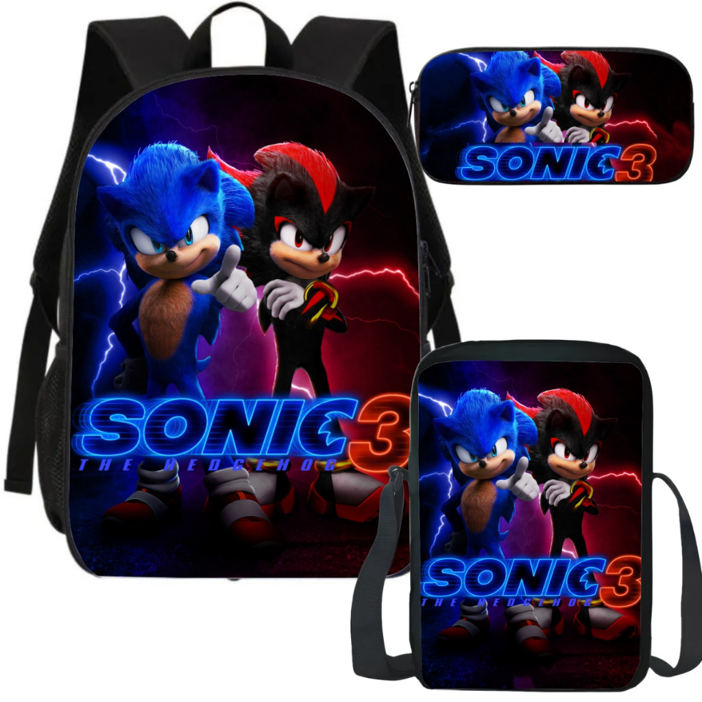 Material Escolar Mochila Estojo Lancheira Ouriço Azul
