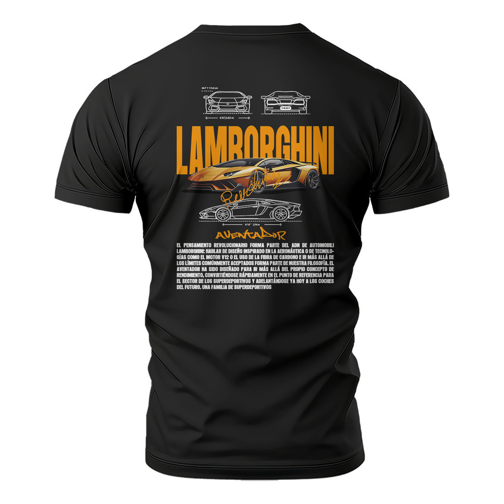 Camiseta Camisa Moda Casual Carro Lamborghini Avent Ref: 251