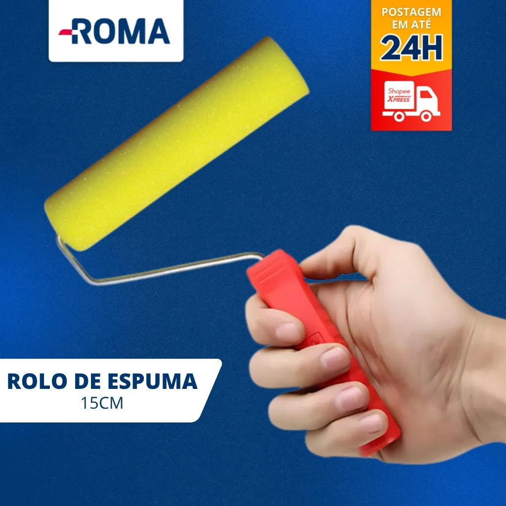 Rolo De Espuma Roma 15cm - ROMA PINCEIS