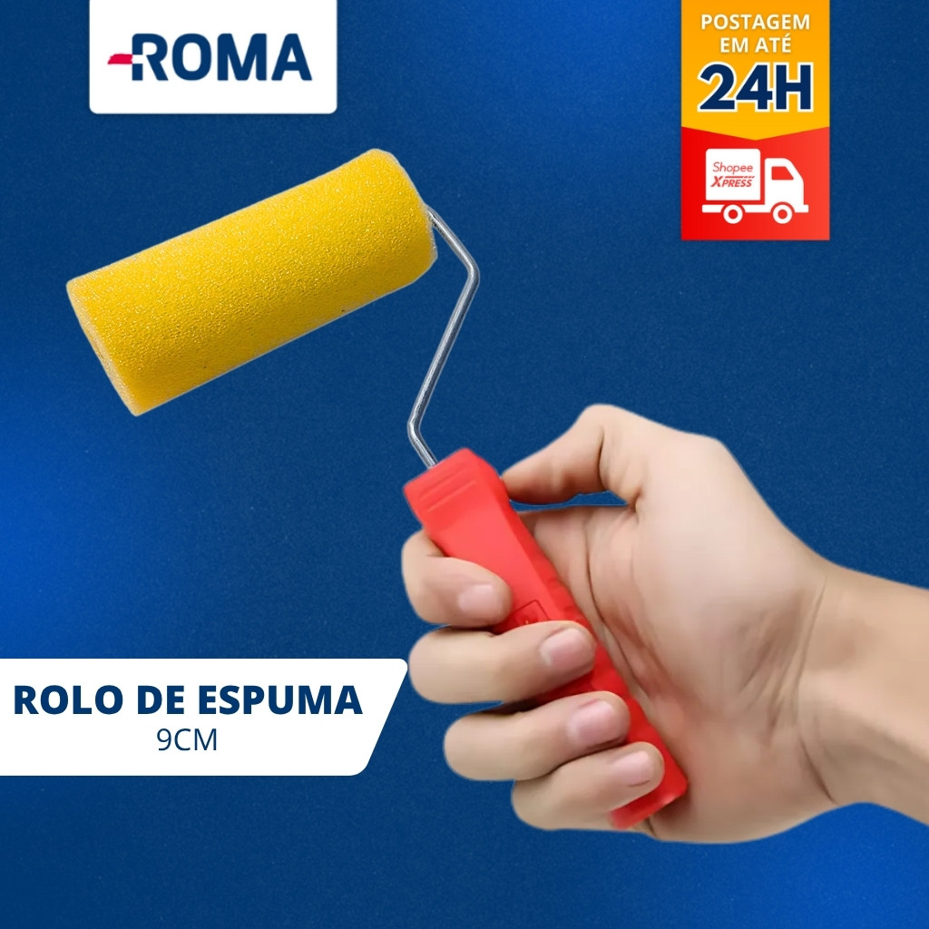 Rolo De Espuma Roma 9cm - ROMA PINCEIS