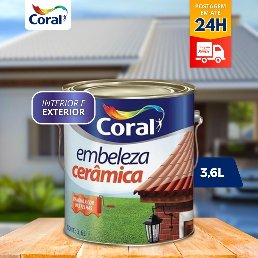 Tinta Embeleza Cerâmica Galão 3,6 Litros - Coral