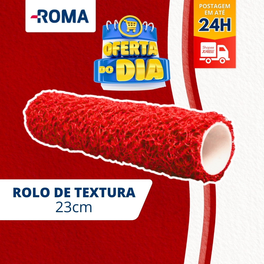Rolo Para Textura Rústica Cabelo / Cabelinho De Anjo 23 Cm Roma em Oferta na Shopee