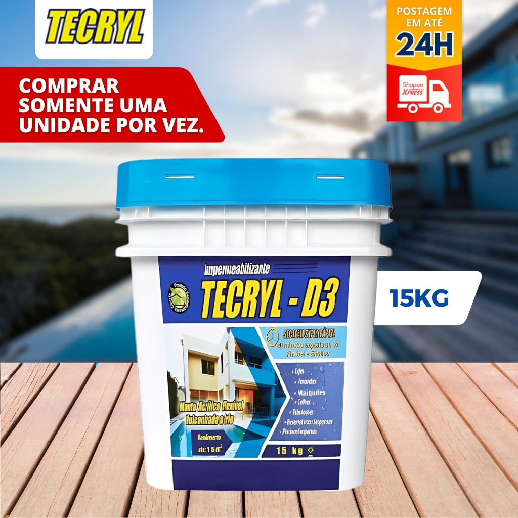 Impermeabilizante Tecryl D3 Branco 15kg