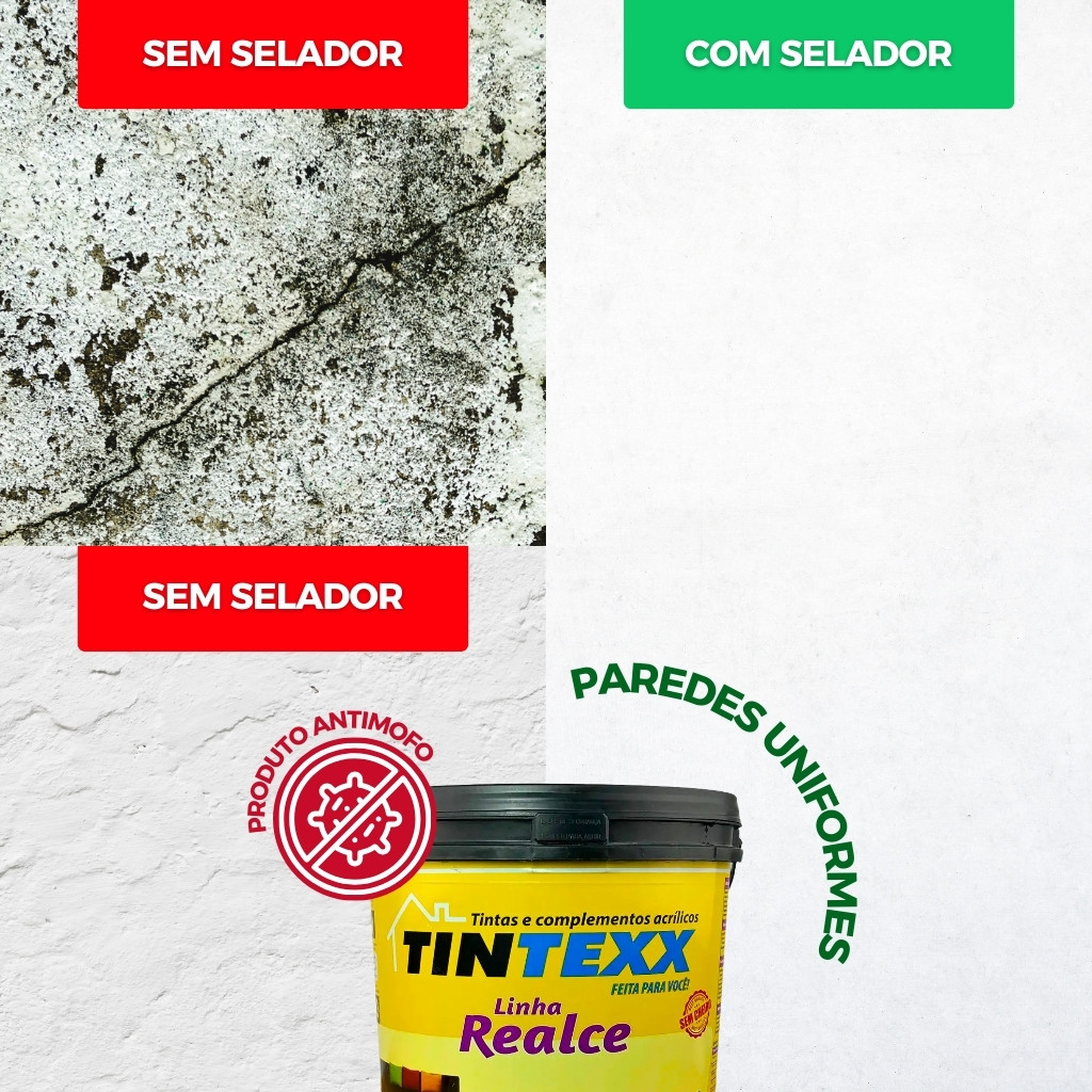 Selador acrilico Interna De Parede Branco 3,6l Tintexx · foto 2