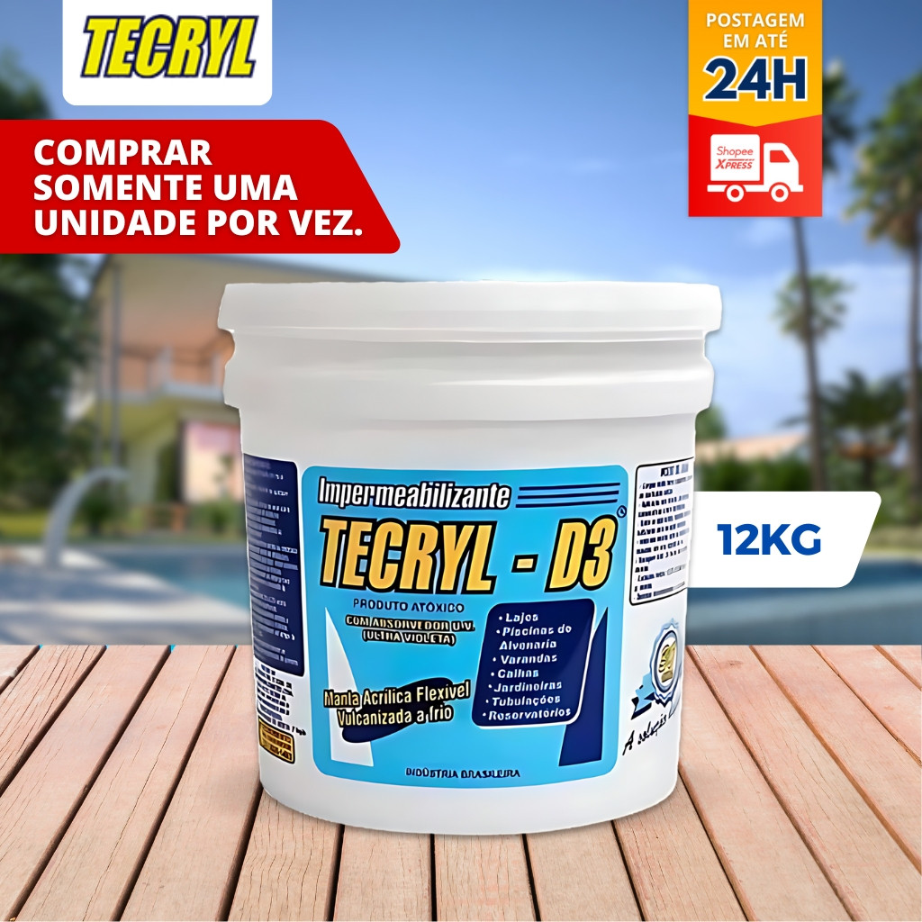 Impermeabilizante Tecryl D3 Branco 12kg