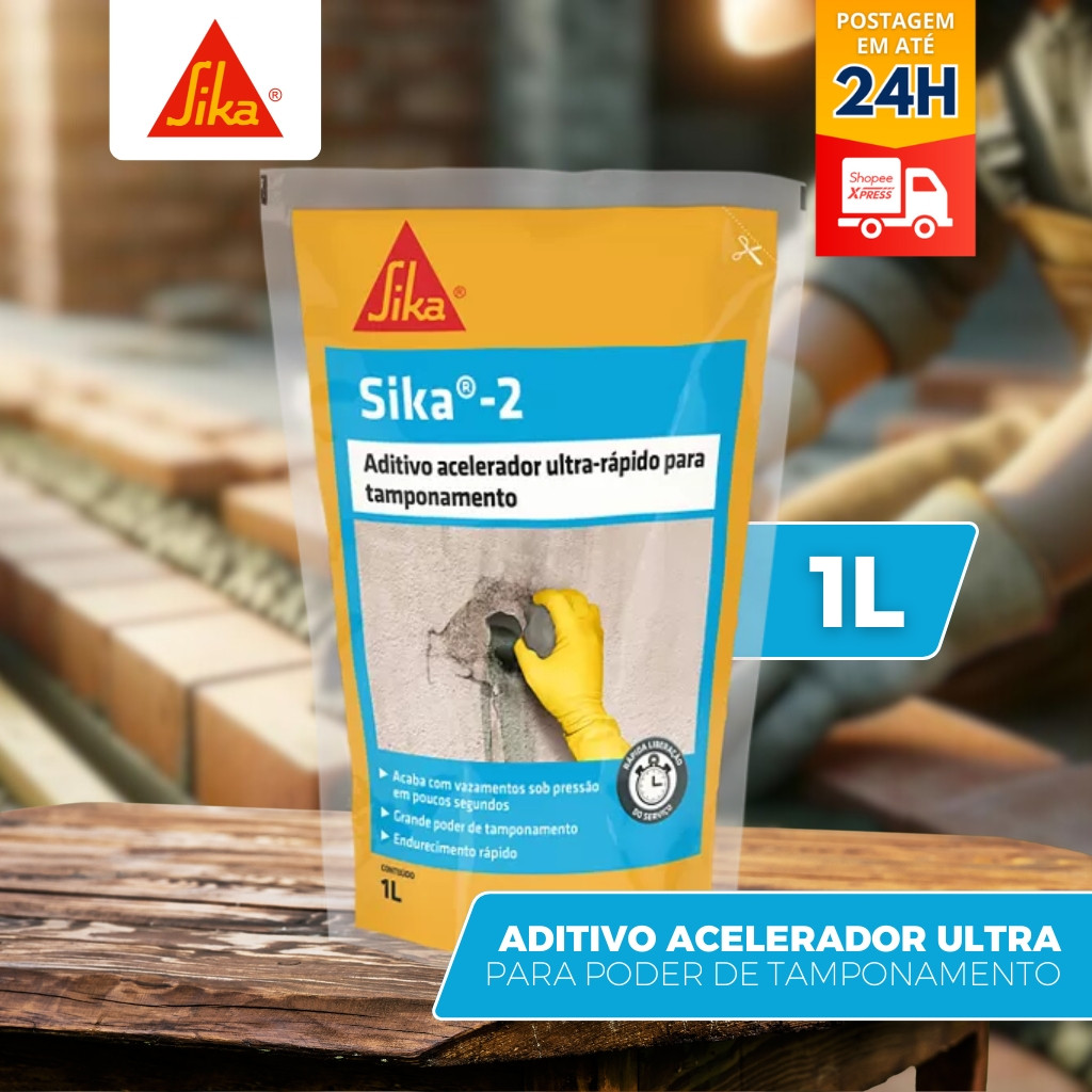 Aditivo Impermeabilizante - Pega Ultrarrápida- Tamponamento Sika 2 1L Original
