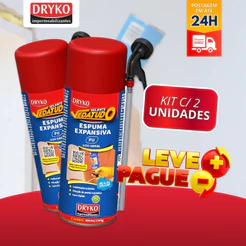2 Espuma Expansiva Selante Porta Janela Uso Geral Obra Vedatudo Vedação Fixação Isolamento 300ml