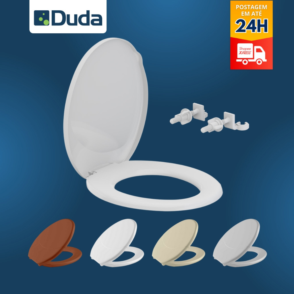 Tampa de vaso Assento Sanitário Almofadado Oval Universal Duda Cores