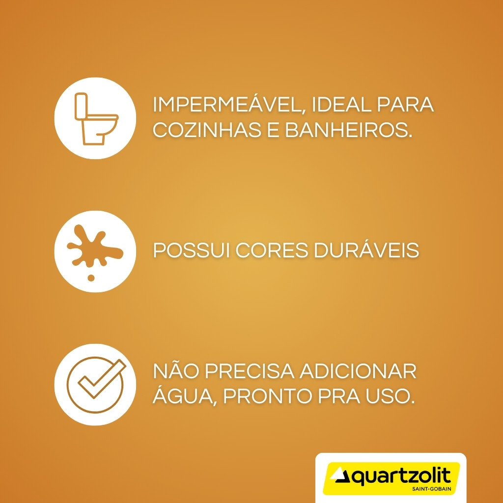 Kit C/3 Rejunte Acrilico 1Kg Pronto Quartzolit - Branco · foto 2