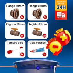 Kit Conexão Instalação De Caixa D' Água Premium 50x25 Krona