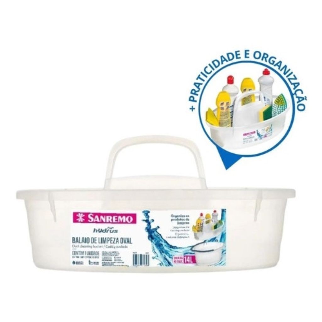 Organizador Produto Limpeza Sanremo Balaio Oval 6l Com Alça · foto 2