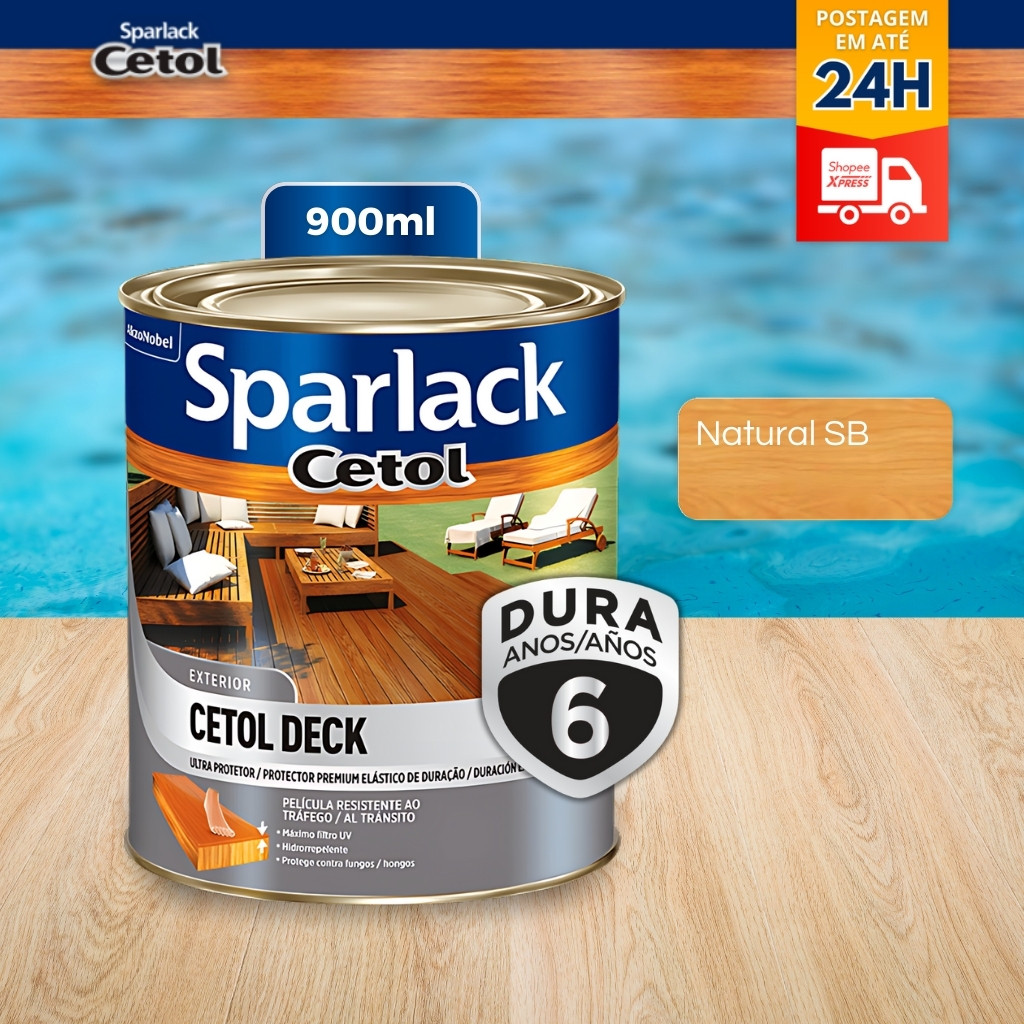 Verniz Cetol Deck Natural Sparlack SemiBrilho 900ml - Coral