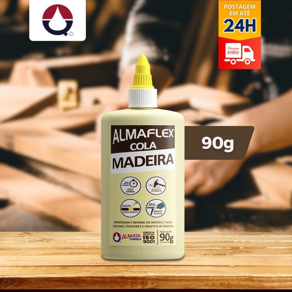 COLA MADEIRA ALMAFLEX 90g - ALMATA QUIMICA
