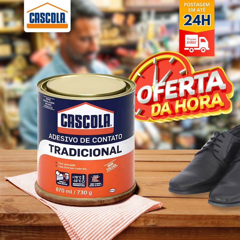 Adesivo de contato extra sem toluol de 730g - CASCOLA
