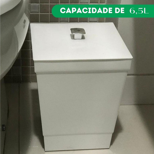 Lixeira Banheiro Cesto Cozinha De Luxo Várias Cores - STOLF · foto 2