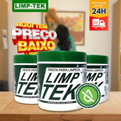 Pasta De Limpeza Profunda Lavagem A Seco Limptek Limp Tek Com 500gr Multiuso Carro Casa Computador