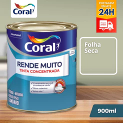 Tinta Coral Rende Muito Paredes e Tetos Folha Seca 800ml