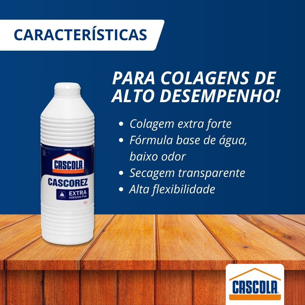 Cola Branca Líquida Cascorez Extra Adesivo Pva 1 Kg · foto 2
