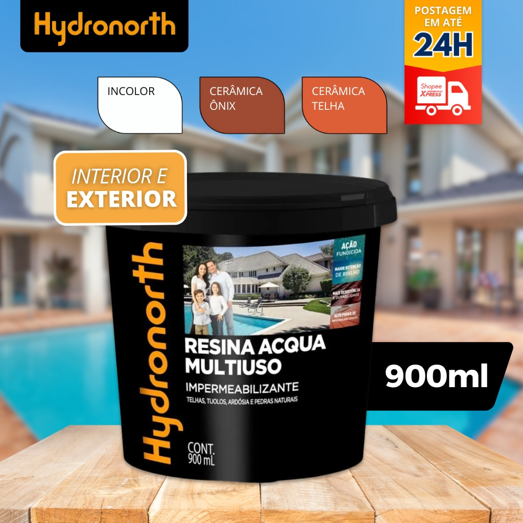 Resina Acrílica Impermezbilizante Hydronorth 900ML Multiuso Acqua