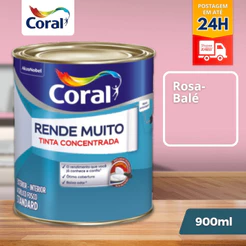 Tinta Coral Rende Muito Paredes e Tetos Rosa Balé 800ml
