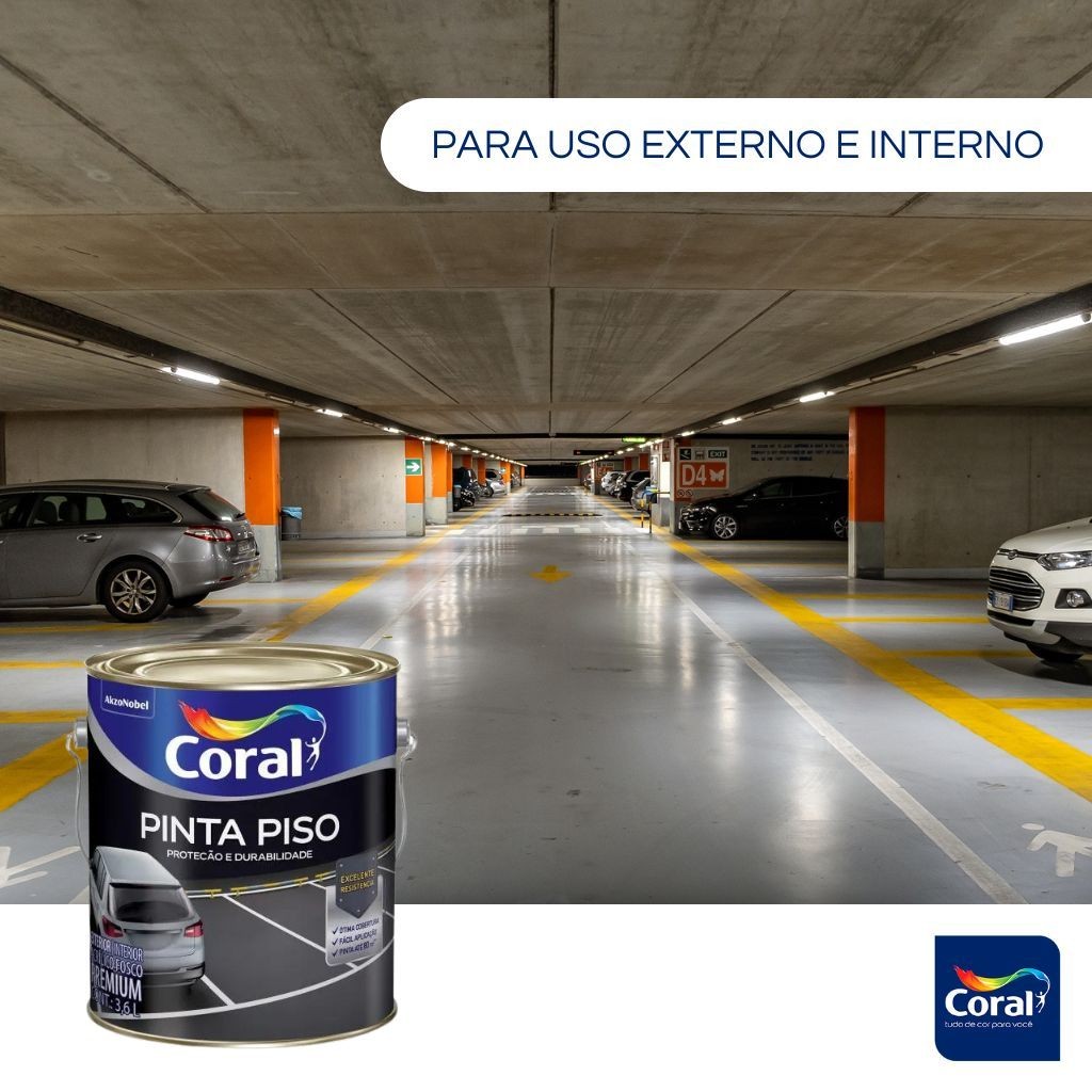 Tinta Piso Coral 3,6L Cores para Áreas Externas, Concretos, Garagens, Calçadas E Varandas · foto 2