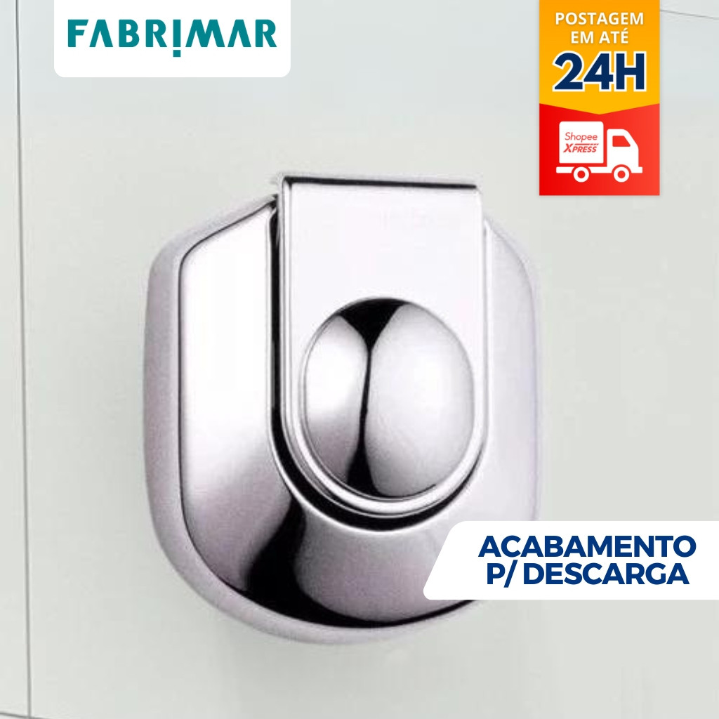 Acabamento Para Válvula Descarga Cromado/Preto Fabrimar