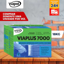 Revestimento Impermeabilizante Flexível Viaplus 7000 (Caixa 18 Kg) - VIAPOL