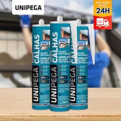 Silicone Adesivo Veda Calha Rufos Telhas Selante Unipega 280ml