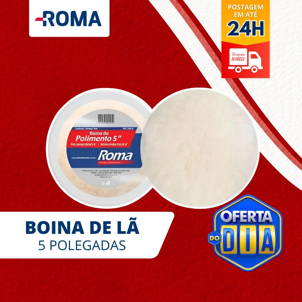 Boina De Lã Para Polimento 5 Politriz E Furadeira Roma