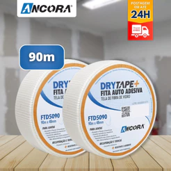 Fita Drywall Telada Adesiva Fibra Vidro Trincas 48mm X 90m