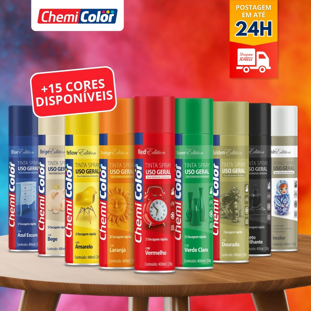 Tinta Spray para uso Geral 400ml/250g | Chemicolor