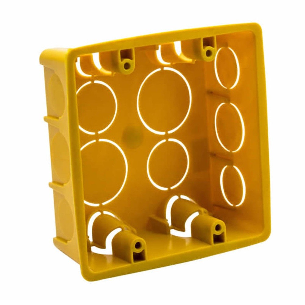 Caixa De Luz Pvc Amarela 4x4 - Brasipla · foto 2