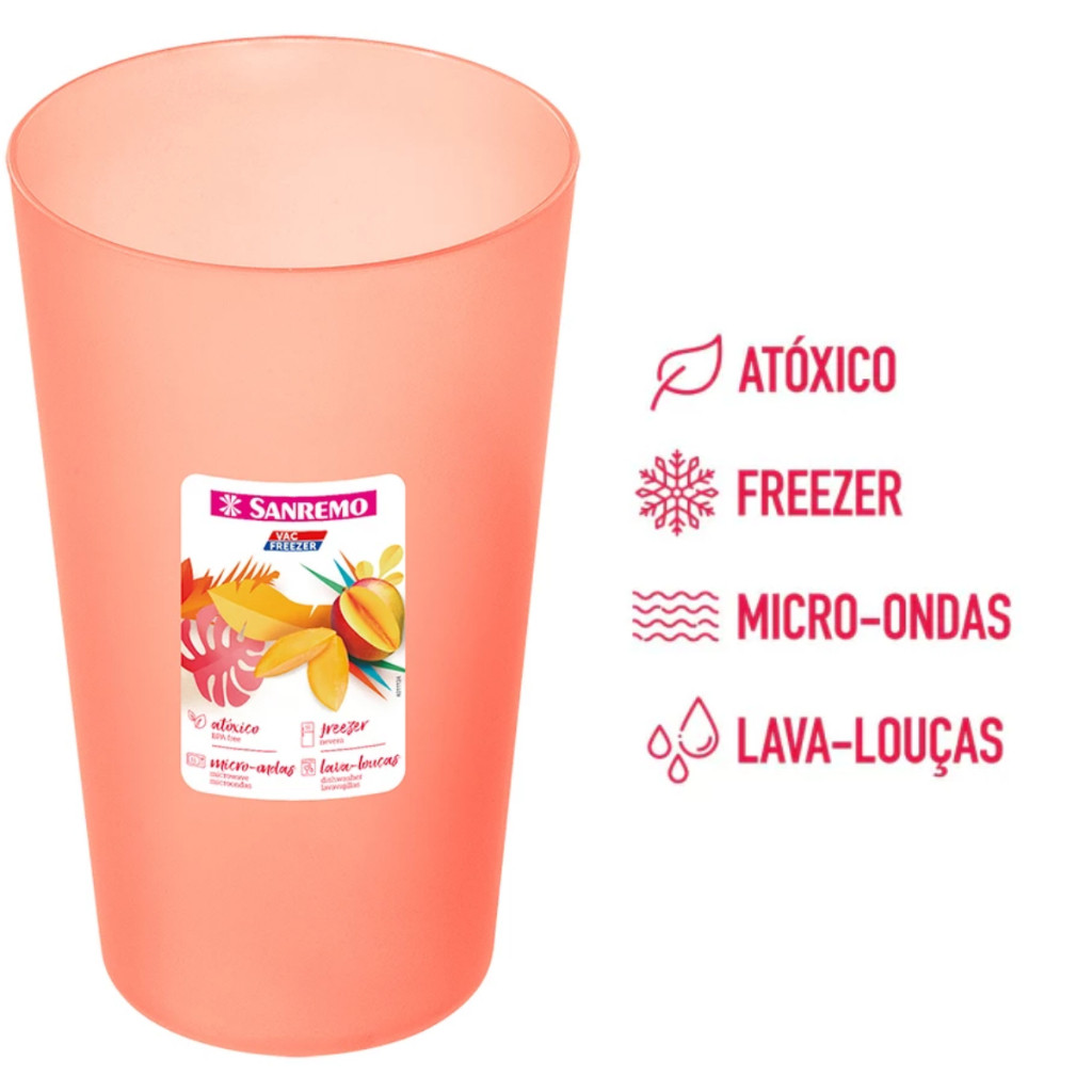Kit c/ 4 Copos Plastico Resistente E Colorido 270ml Pode No Microondas · foto 2