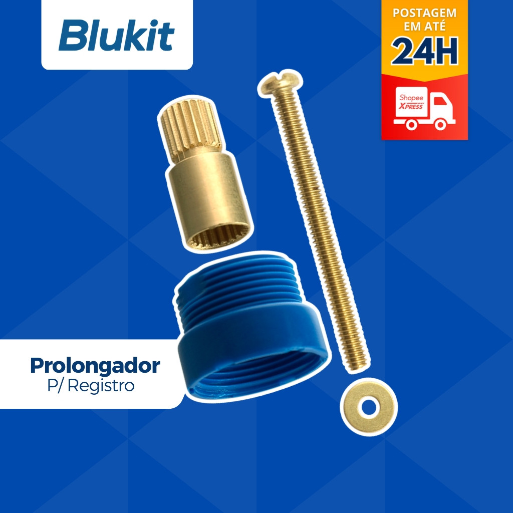 Prolongador Registro Pressão Gaveta 10mm Docol 1/2 3/4 1 E 1.1/2