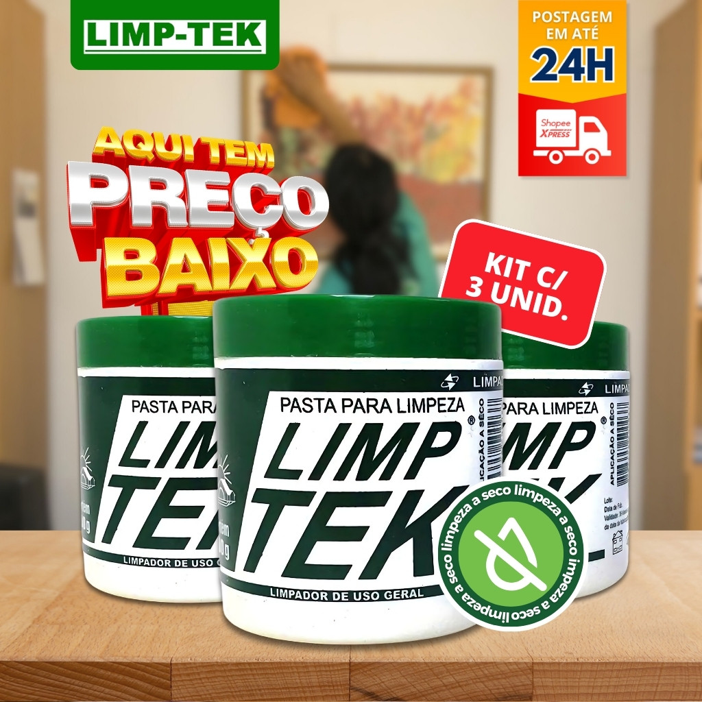 3 Pasta De Limpeza Lavagem A Seco limptek Limp Tek Com 500gr
