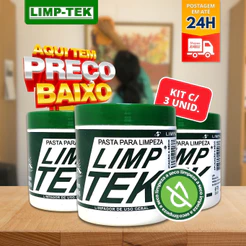 3 Pasta De Limpeza Lavagem A Seco limptek Limp Tek Com 500gr
