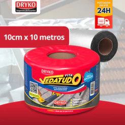 Fita manta asfáltica auto adesiva aluminizada multiuso 10 cm x 10 m - VEDATUDO - Dryko