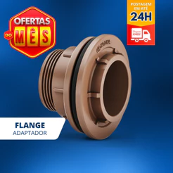 Flange Adaptador 20, 25, 32, 40, 50 e 60mmPara Caixa D’ Água ou Cisterna (MARROM)