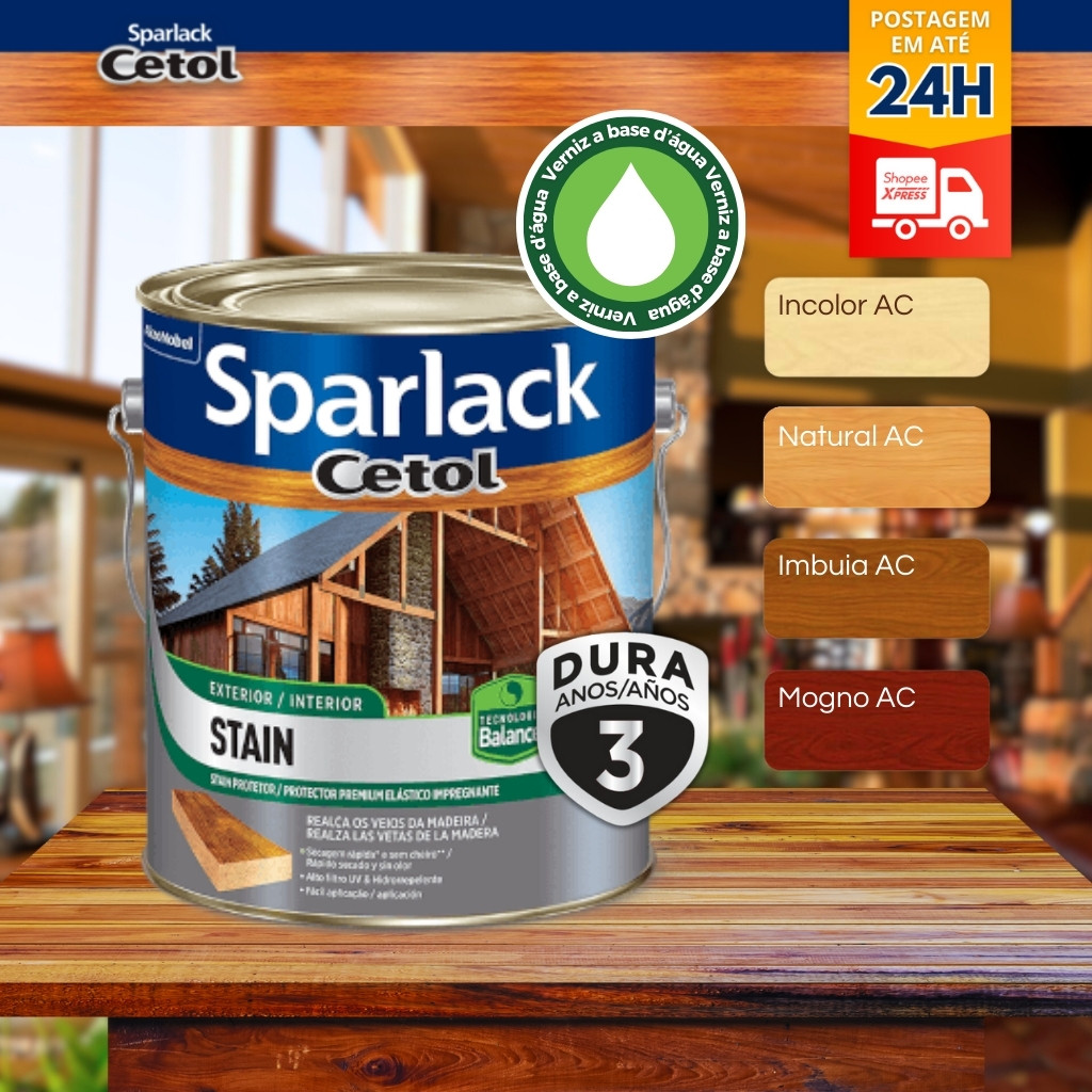 Verniz Sparlack Stain Cetol Balance Natural Acetinado 3,6l