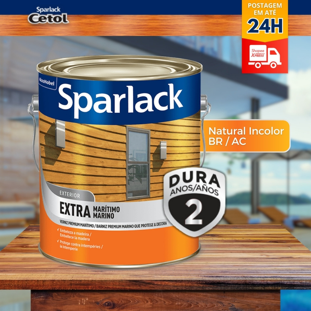 Verniz Extra Marítimo Natural 3,6L - Sparlack