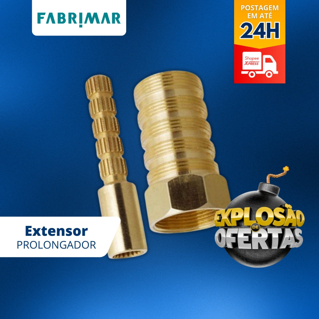 Extensor Prolongador Salva Registro Fabrimar 1/2 E 3/4 em Oferta na Shopee